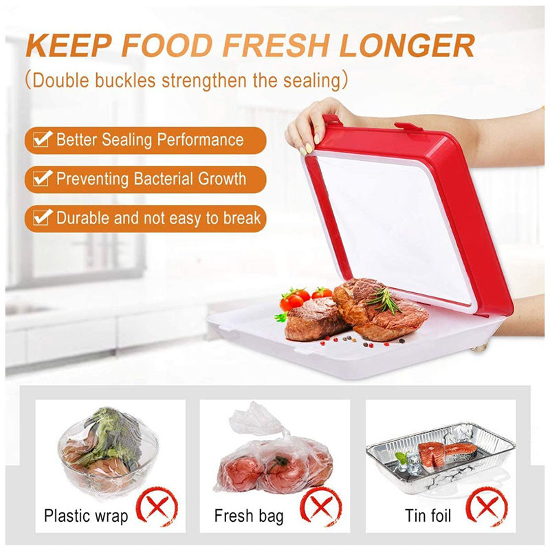 Clever Tray cross-border vacuum fresh-keeping tray Refrigerator fresh-keeping tray Creative Food