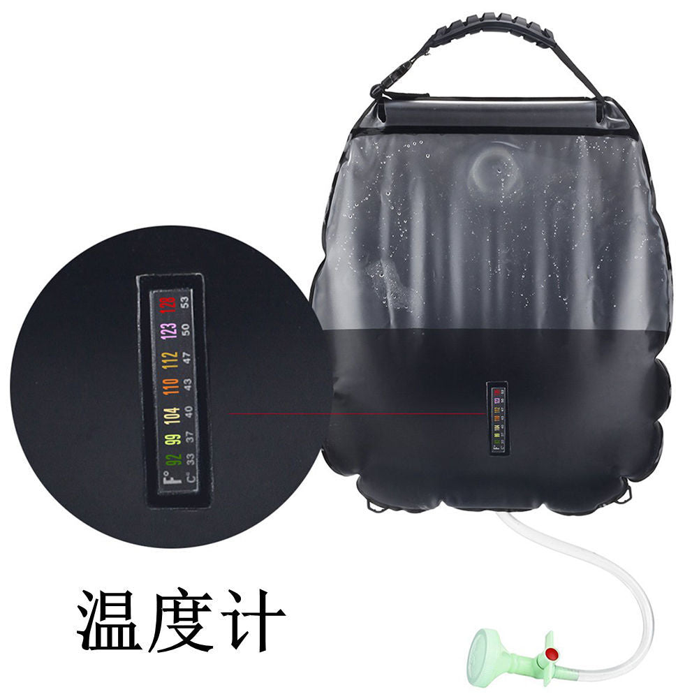 Outdoor solar heat gathering shower bag Amazon hot sale portable shower bag 20L camping shower bath water bag