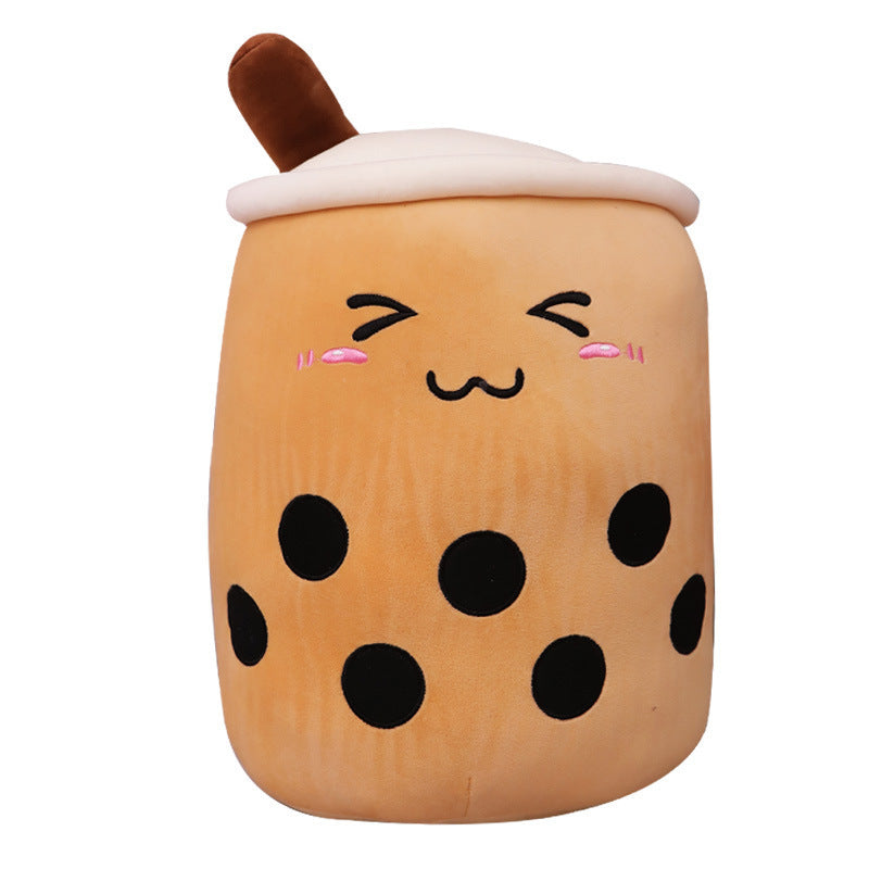 Creative simulation milk tea plush toy cup pillow cute funny doll pearl milk tea cup cushion creative decoration