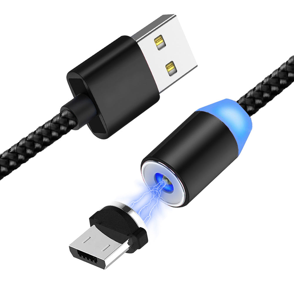 2m magnetic data cable Android mobile phone typec charging cable fast charging cable strong magnetic magnet type suction head