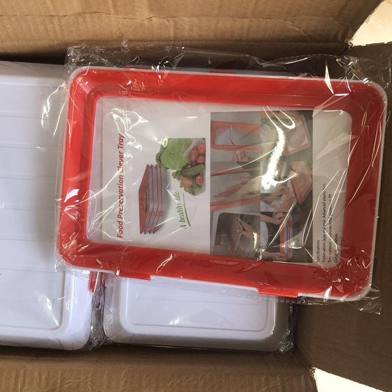 Clever Tray cross-border vacuum fresh-keeping tray Refrigerator fresh-keeping tray Creative Food