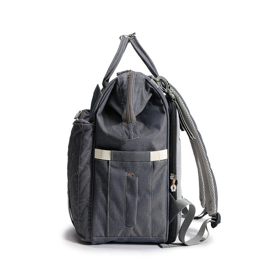 Folding baby crib bag Multifunctional fashionable mother and baby bag Large-capacity double shoulder mother backpack Diaper bag