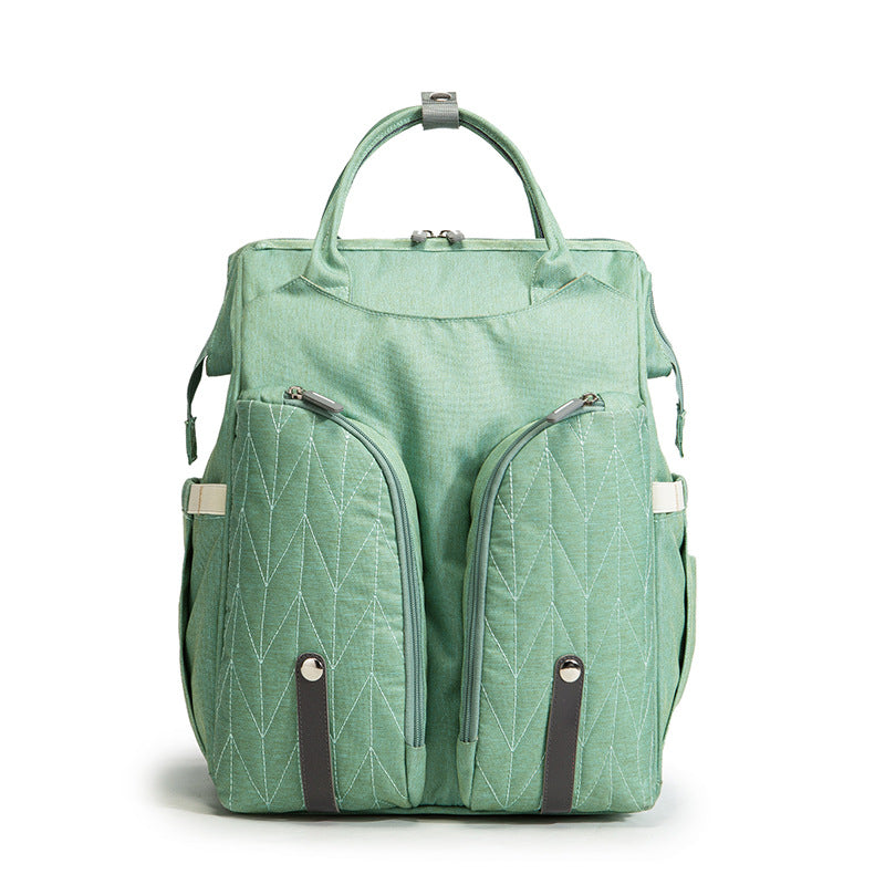 Folding baby crib bag Multifunctional fashionable mother and baby bag Large-capacity double shoulder mother backpack Diaper bag