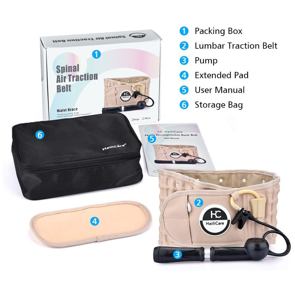 Cross-border explosive product HailiCare inflatable belt lumbar traction device waist medical fixed belt orthosis