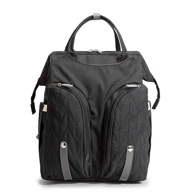 Folding baby crib bag Multifunctional fashionable mother and baby bag Large-capacity double shoulder mother backpack Diaper bag