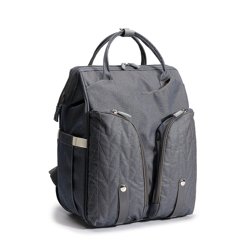 Folding baby crib bag Multifunctional fashionable mother and baby bag Large-capacity double shoulder mother backpack Diaper bag
