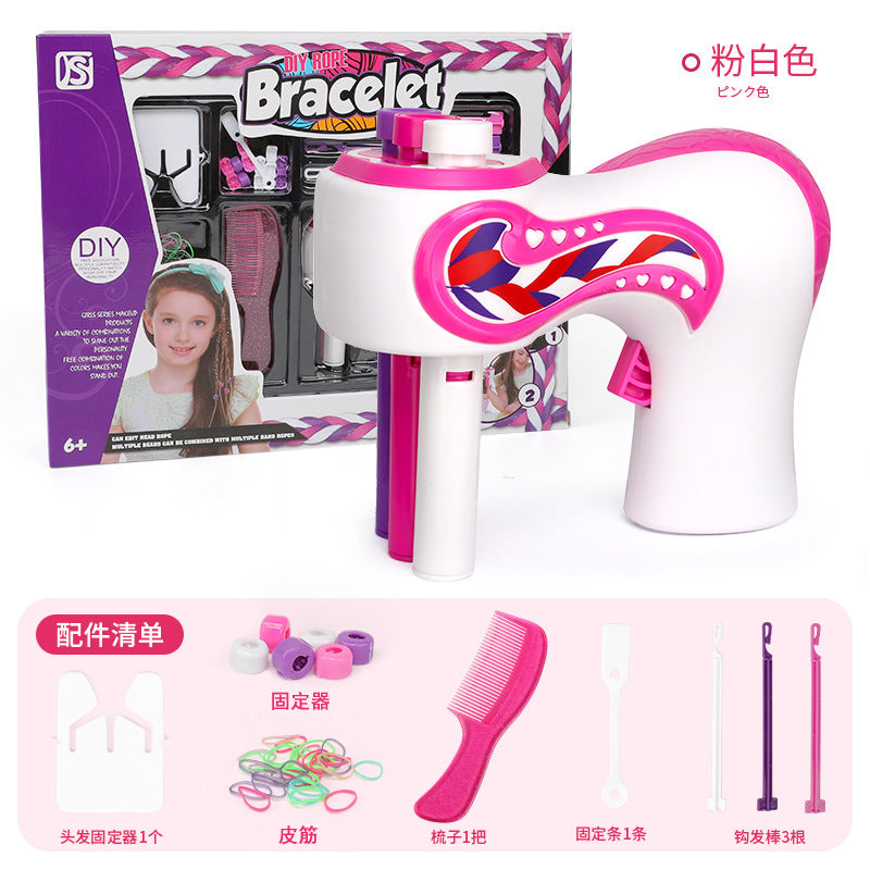 Free shipping Douyin braid, electric three-strand tying hair braiding device, lazy children’s hair tying play house toy