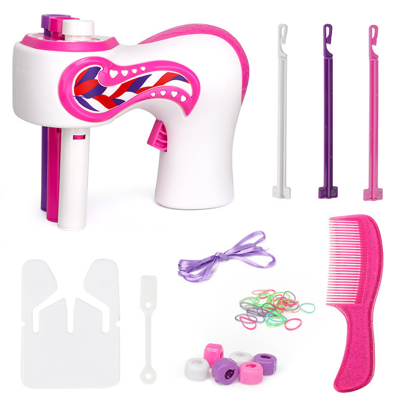 Free shipping Douyin braid, electric three-strand tying hair braiding device, lazy children’s hair tying play house toy
