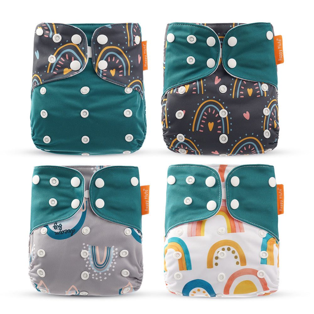 happyflute baby washable cloth diaper baby toilet pants napped cloth diaper pocket cloth diaper