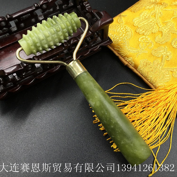 Jade Roller Massager Green Facial Nature Healthy Face Beauty Body Head Neck Foot Skin Care Face Lift Tools Face Roller