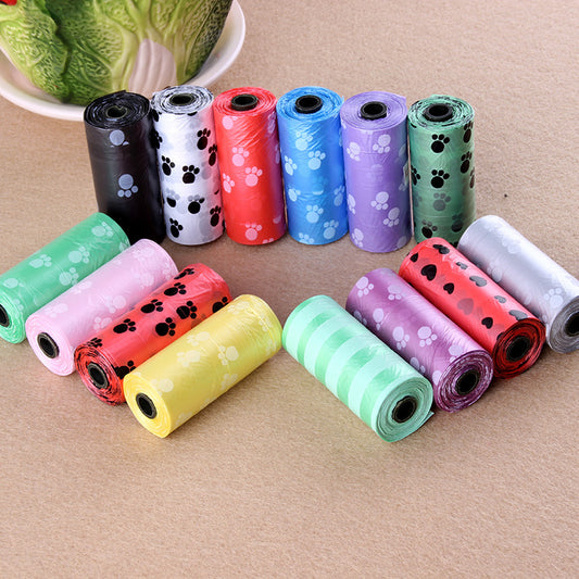 Printed pet trash bags, environmentally friendly cleaning for dogs, picking up 15 poops/dog cat supplies wholesale cleaning