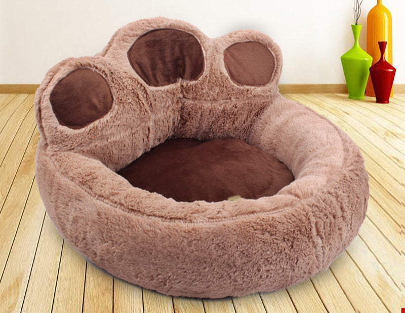 Factory direct wholesale dog kennel cat kennel pet supplies autumn and winter bear paw pet kennel dog mat wholesale spot