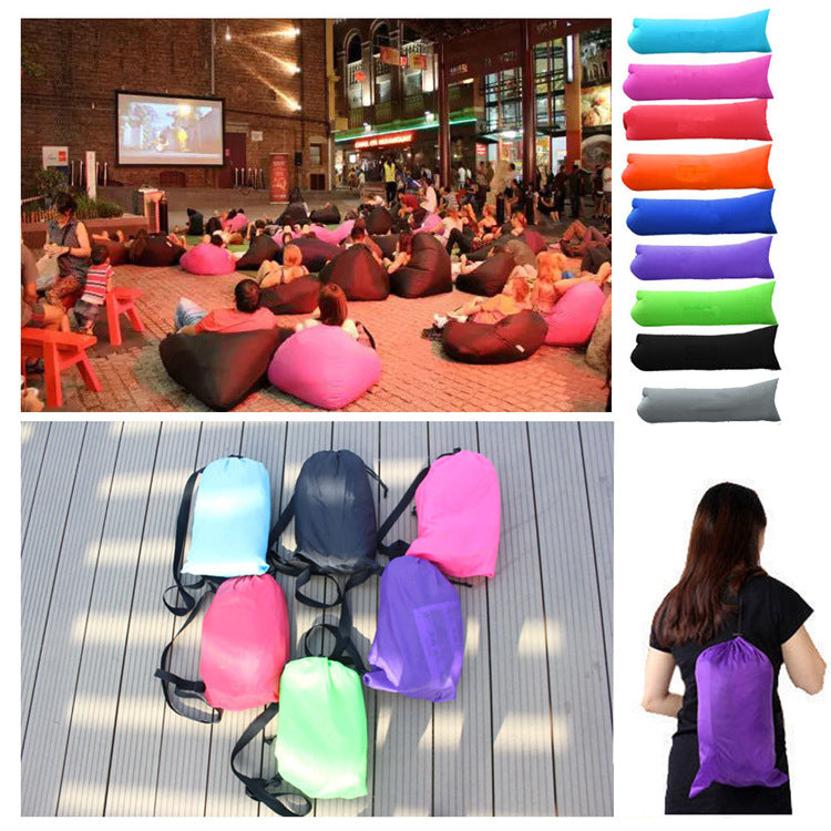 Outdoor Europe and America lazy sofa portable collapsible inflatable sofa beach sleeping bag camping air sofa bed