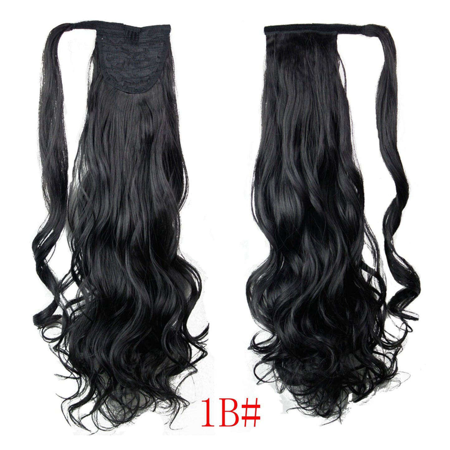 WTB 22" Long Wavy Wrap Around Clip In Ponytail Hair Extension Heat Resistant Synthetic Natural Wave Pony Tail Fake Hair