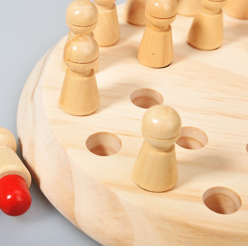 Memory chess parent-child adult color memory board game 3 years old toy chess wooden children's educational toys