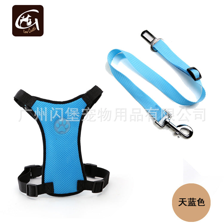 Amazon manufacturers supply car mesh chest with PP seat belt can be customized chest back seat belt set