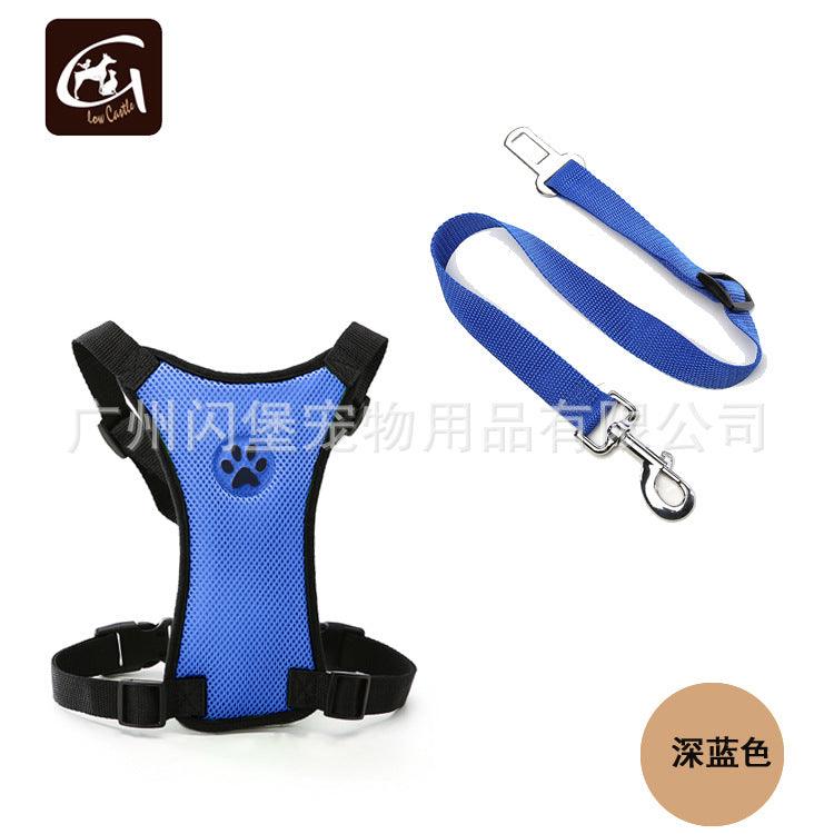 Amazon manufacturers supply car mesh chest with PP seat belt can be customized chest back seat belt set