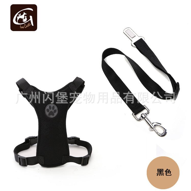 Amazon manufacturers supply car mesh chest with PP seat belt can be customized chest back seat belt set