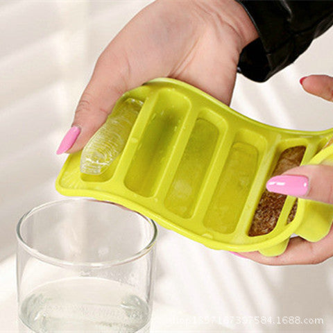 Silicone ice tray mold 10 even long ice cube mold finger cake biscuit mold popsicle mold