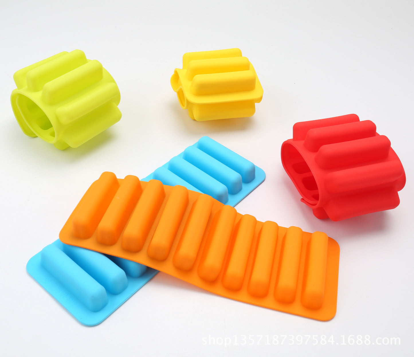 Silicone ice tray mold 10 even long ice cube mold finger cake biscuit mold popsicle mold