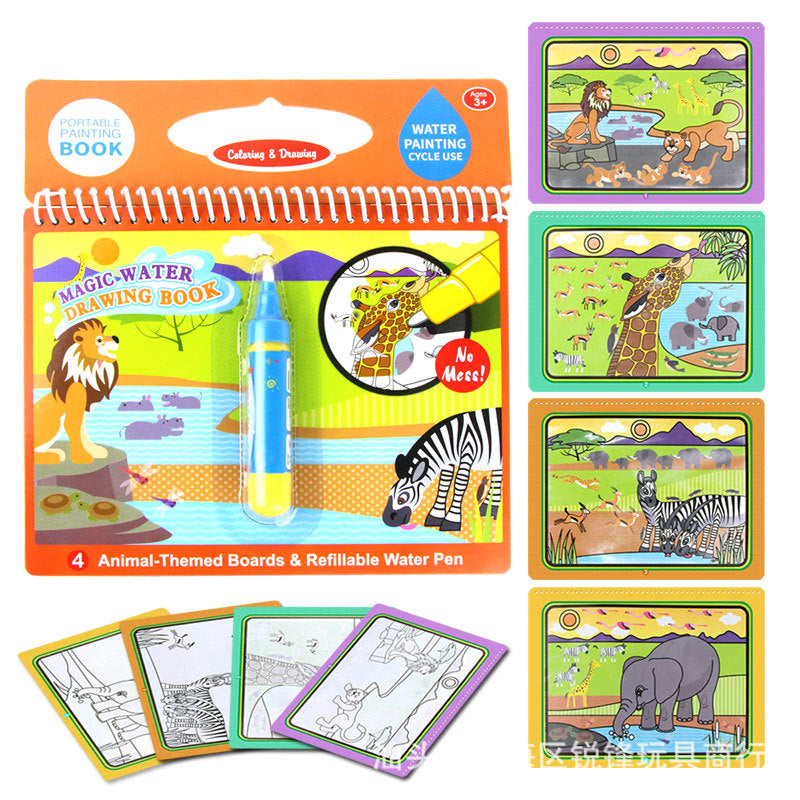 Children's puzzle magic graffiti colorful water picture book eight funny water picture book color painting picture book