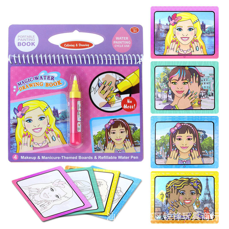 Children's puzzle magic graffiti colorful water picture book eight funny water picture book color painting picture book