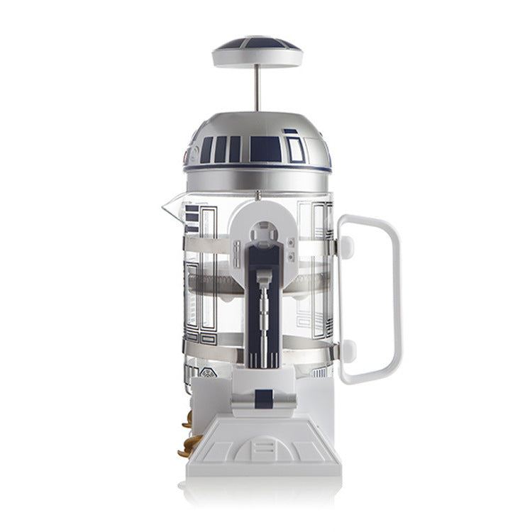 Creative R2D2 robot household mini hand coffee machine, insulation pot, coffee pot, Mocha press pot