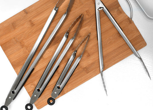 Stainless steel kitchen supplies food tongs barbecue bread buffet barbecue tongs silicone multifunctional food tongs