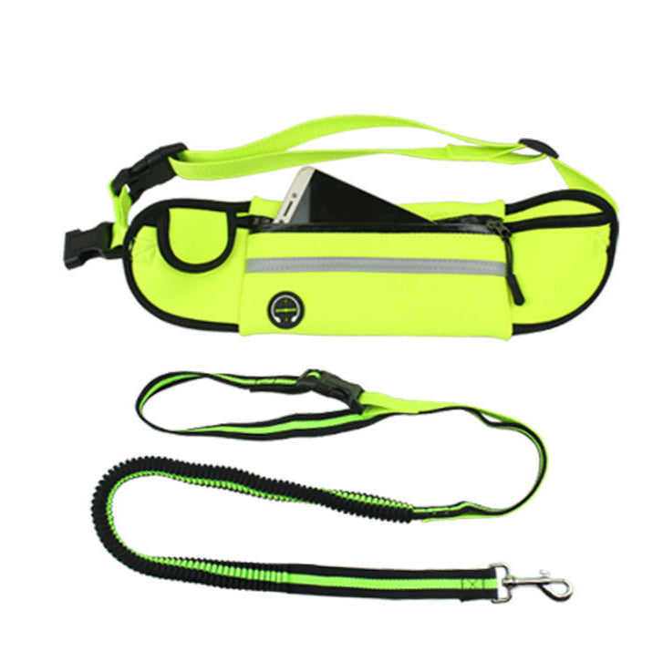 Pet pocket sports traction rope reflective waterproof running traction rope multifunctional traction belt dog traction wholesale