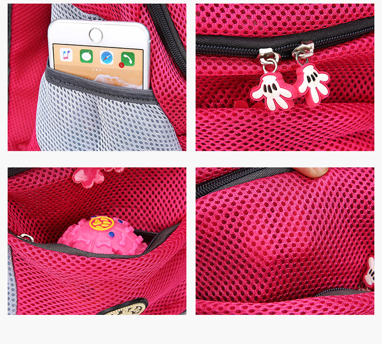 Pet backpack dog shoulder bag chest bag out portable travel breathable dog bag pet supplies backpack