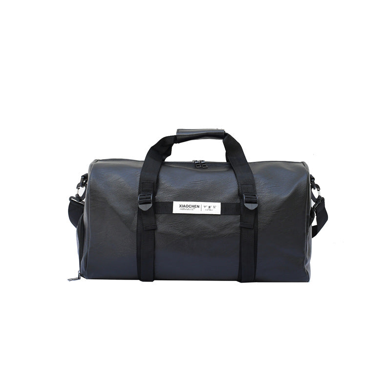 New short-distance travel bag men's large-capacity pu handbag fashion sports gym bag waterproof business travel luggage bag