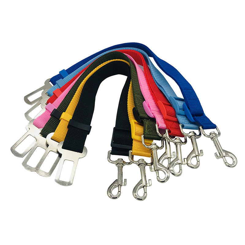 Pet supplies car retractable adjustable seat belt traction belt dog car fixed pet seat belt