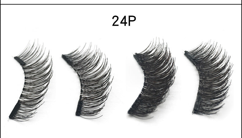 3d magnetic eyelashes three magnets false eyelashes paste no glue-free magnetic eyelashes Europe and the United States selling manufacturers wholesale