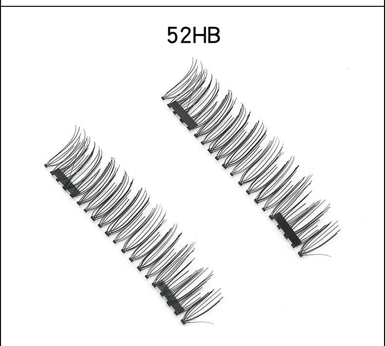 3d magnetic eyelashes three magnets false eyelashes paste no glue-free magnetic eyelashes Europe and the United States selling manufacturers wholesale