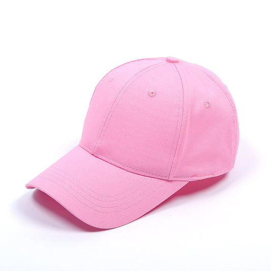 Women's ponytail baseball cap solid color breathable sunshade sun hat after opening Sports tennis cap