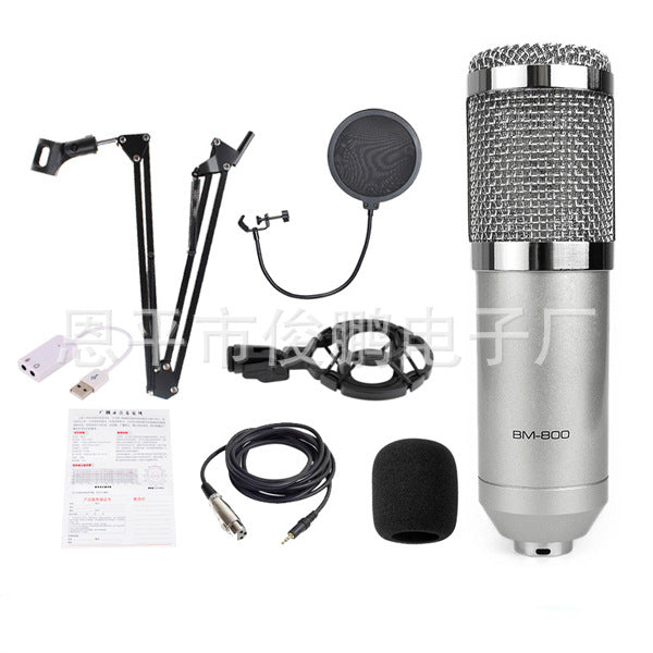 Models computer karaoke chat recording microphone stand sound card set bm-800 condenser microphone