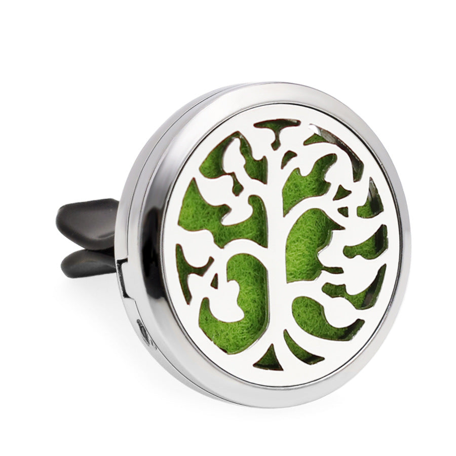 Alloy car air conditioning perfume clip car perfume box fragrance box hollow car interior