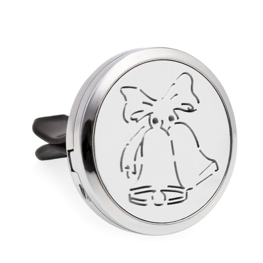 Alloy car air conditioning perfume clip car perfume box fragrance box hollow car interior