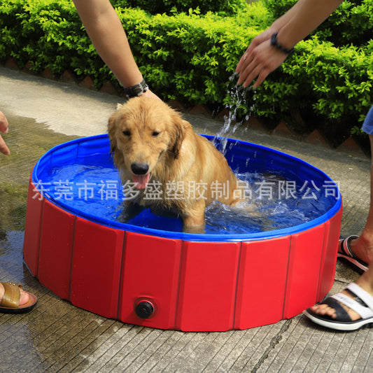 Spot portable folding pet pool dog bath foldable pet pool anti-scratch bite dog bath