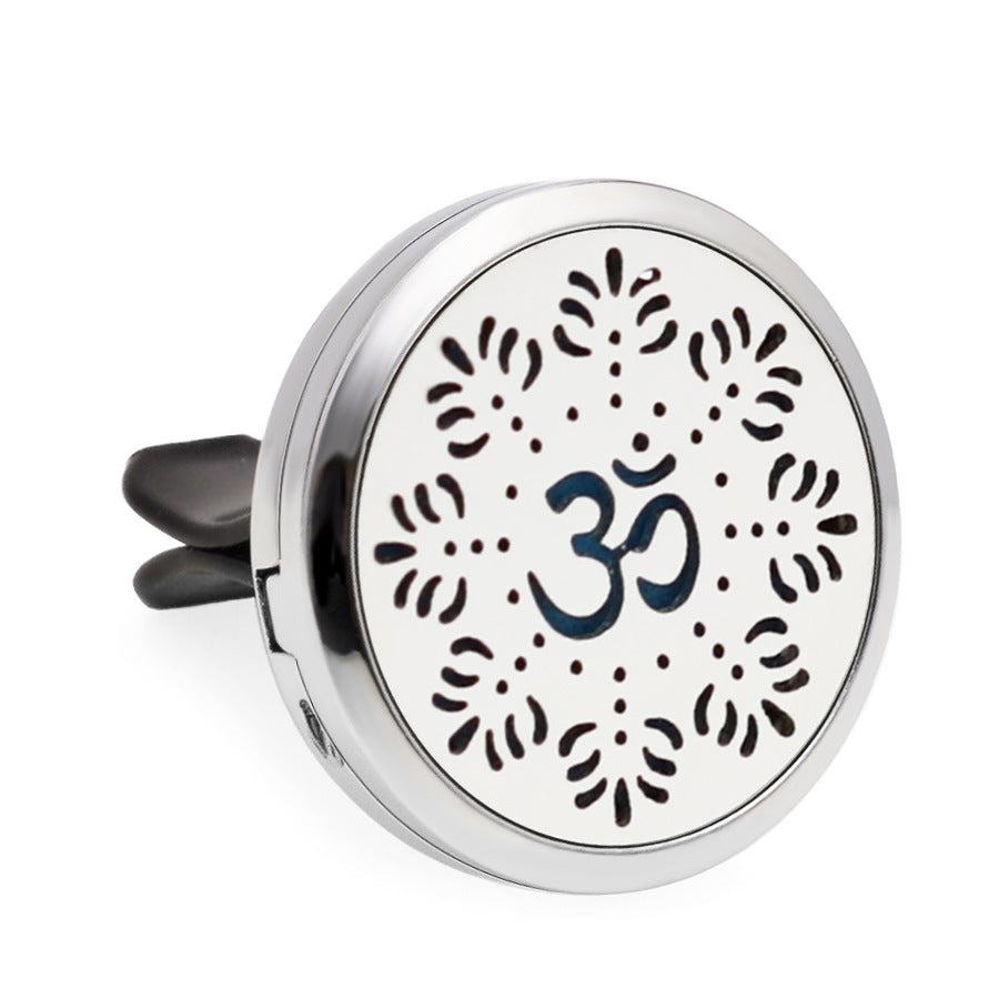 Alloy car air conditioning perfume clip car perfume box fragrance box hollow car interior