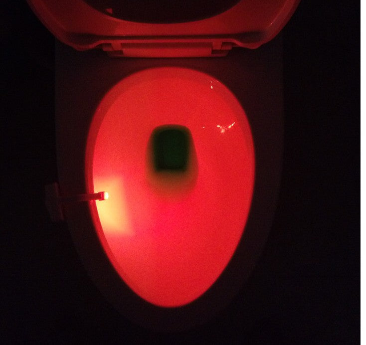 8 color new toilet induction lamp hanging human toilet induction toilet light Creative hot LED night light
