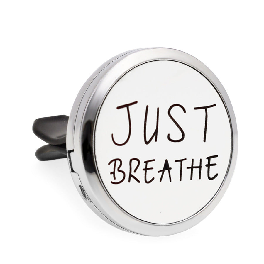 Alloy car air conditioning perfume clip car perfume box fragrance box hollow car interior