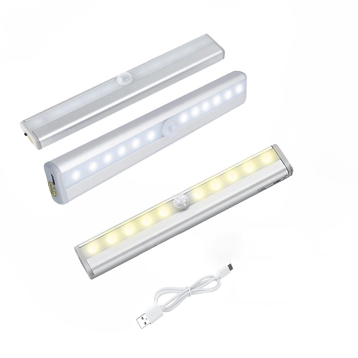 Creative night light induction lamp 10le long aluminum wardrobe lamp staircase light human induction lamp cabinet lamp