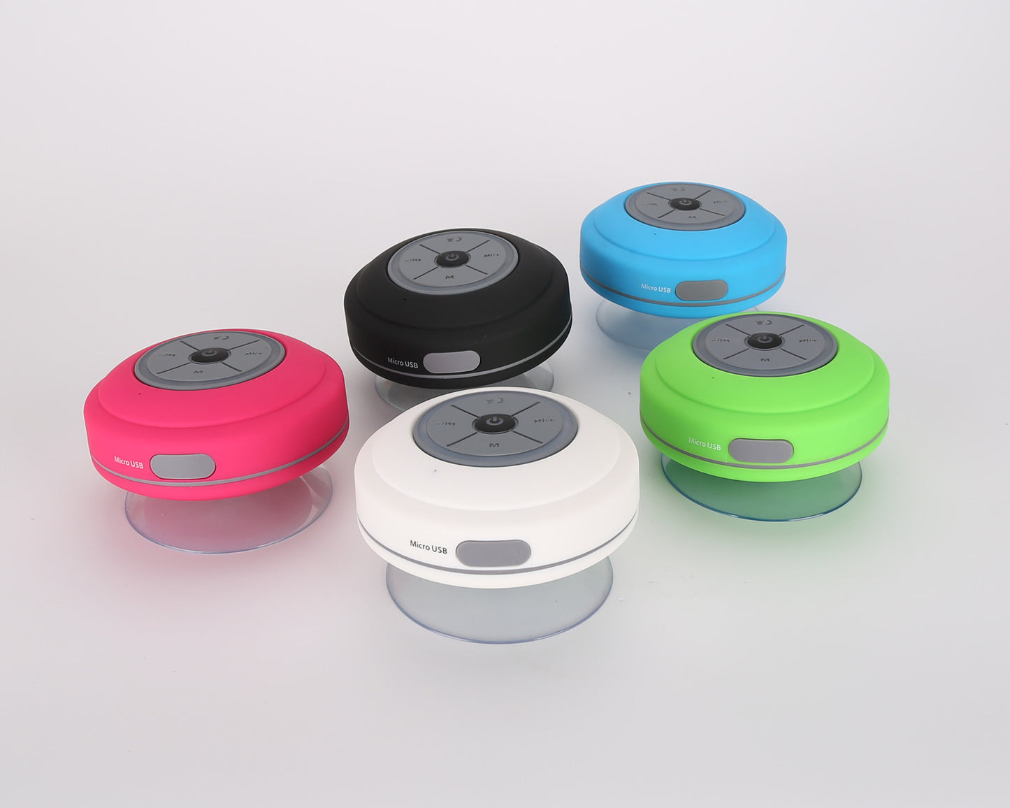 Q9 waterproof suction cup bluetooth speaker with LED lights bathroom car hands-free card subwoofer