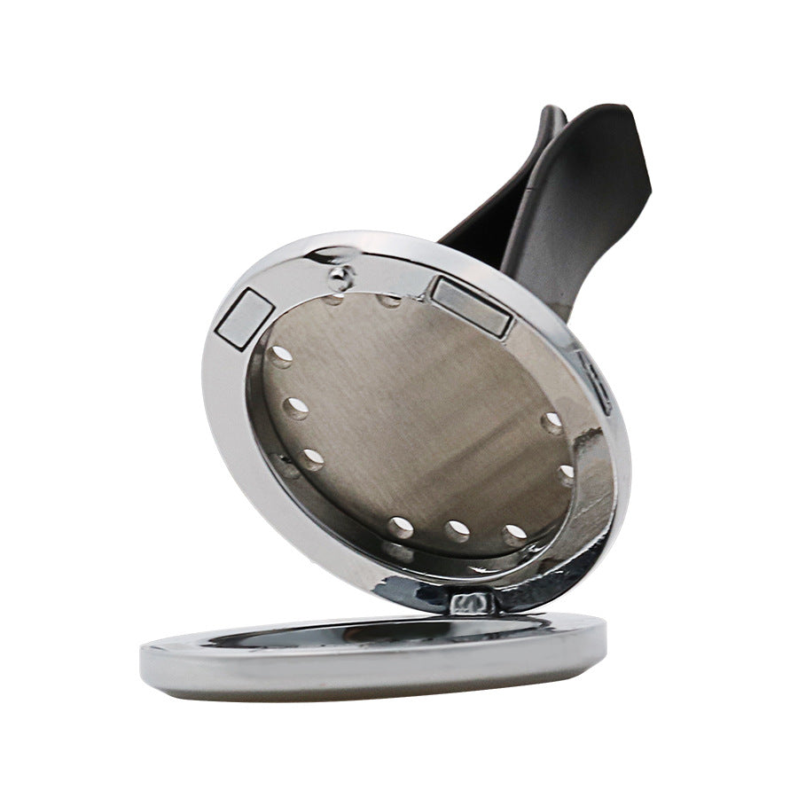 Alloy car air conditioning perfume clip car perfume box fragrance box hollow car interior