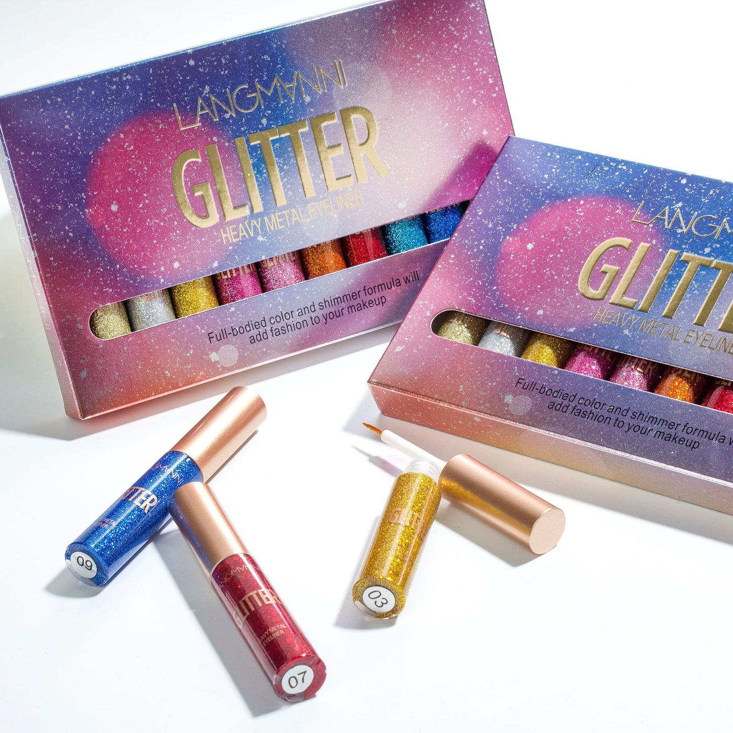 langmanni cross-border makeup eyeliner hot selling in Europe and America shiny burst eyeliner foreign trade makeup