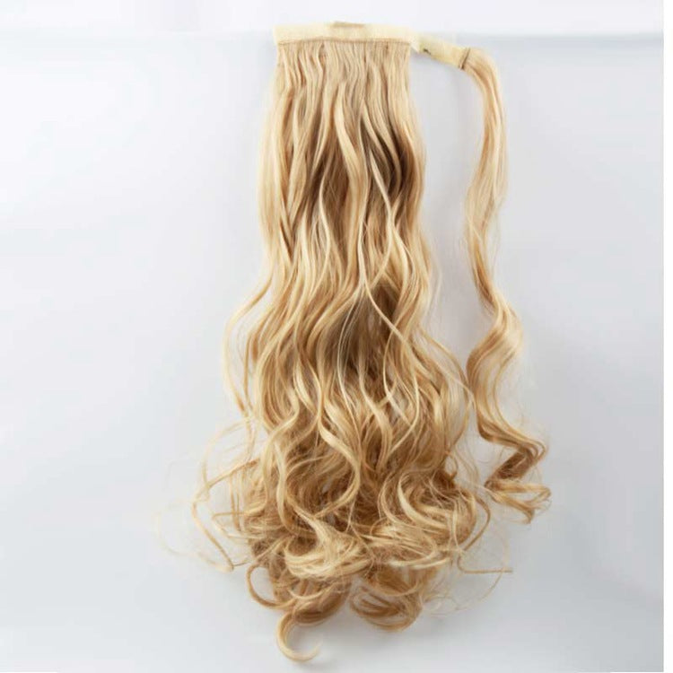 WTB 22" Long Wavy Wrap Around Clip In Ponytail Hair Extension Heat Resistant Synthetic Natural Wave Pony Tail Fake Hair