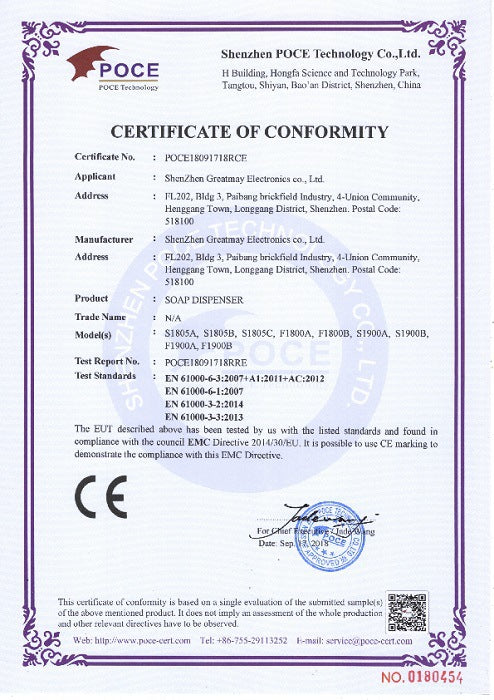 Automatic Sensor Soap Dispenser Soap Dispenser Patented Product Source Manufacturer