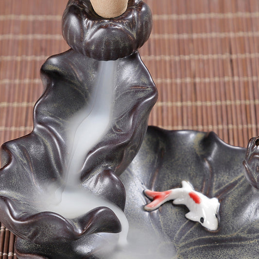Ceramic Decoration Home Furnishing New Chinese Office Zen Zen Agarwood Sandalwood Incense Burner Ceramic Crafts Decoration