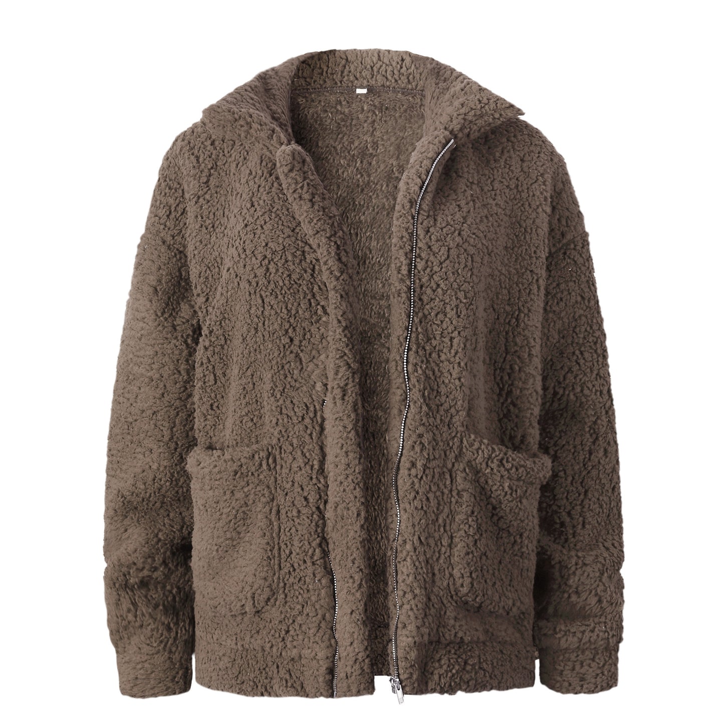 Cross-border special offer 9 colors 6 yards hot 2019 spring and autumn and winter fashion zipper plush comfortable tops Women's jackets in stock